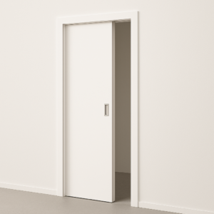 Schiebetür in der Wand laufend